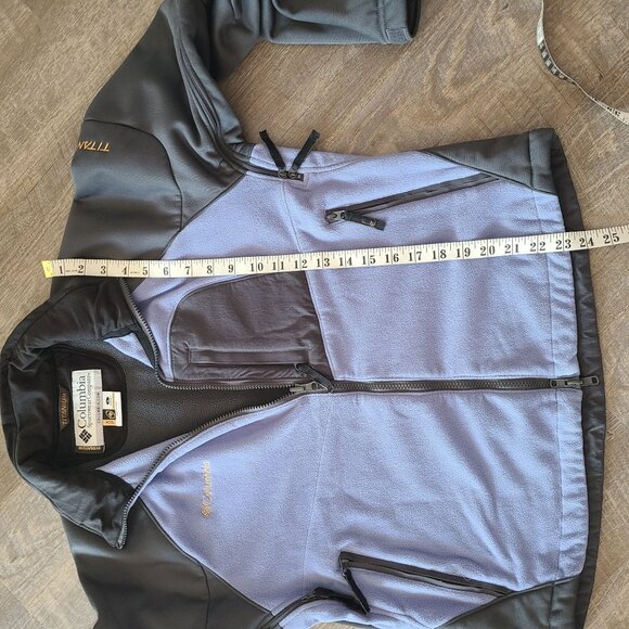 Columbia Womens Size L Titanium Tech Interchange Jacket Interior Black Blue - Picture 8 of 9